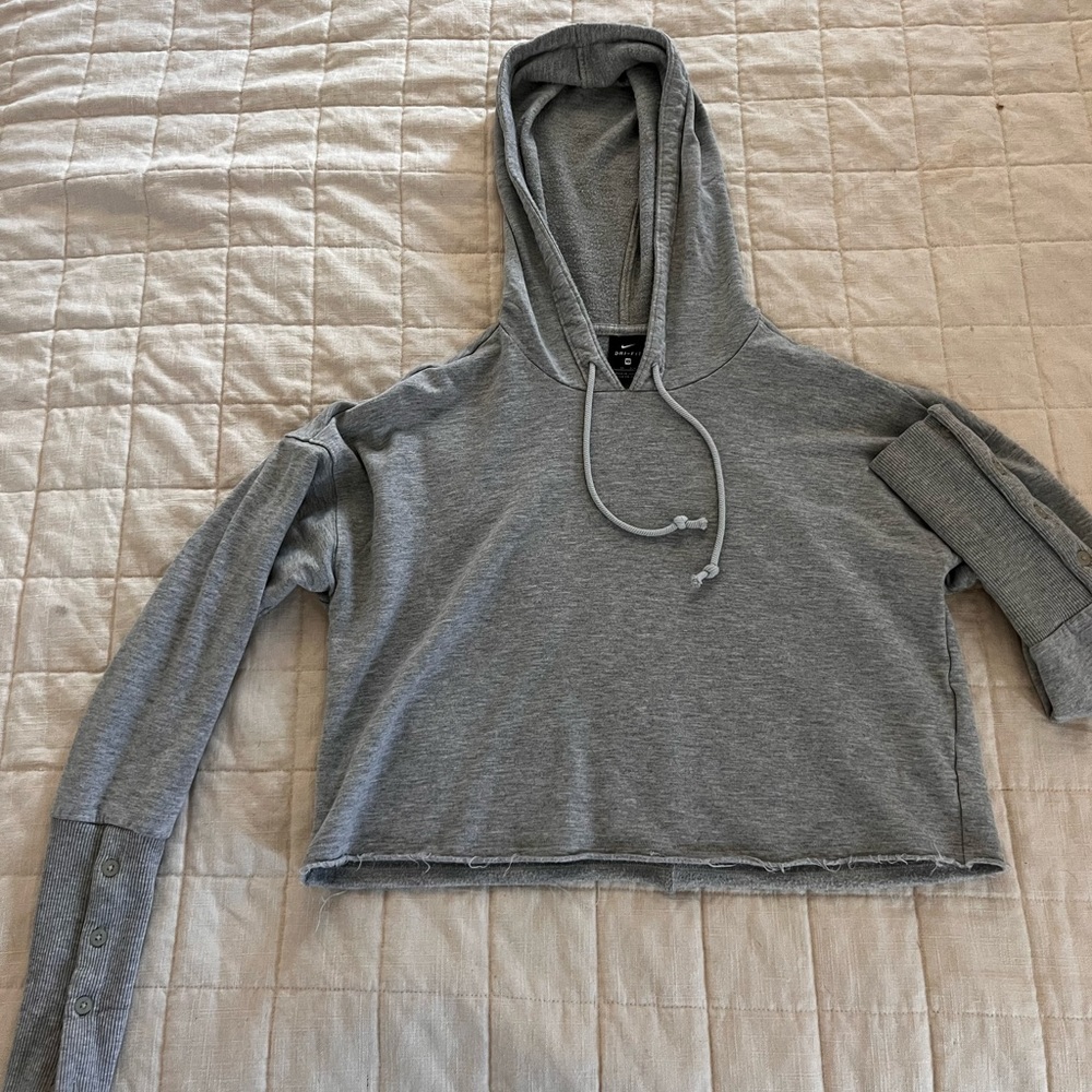 Womens grey Nike cropped pullover XS